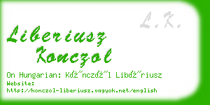 liberiusz konczol business card